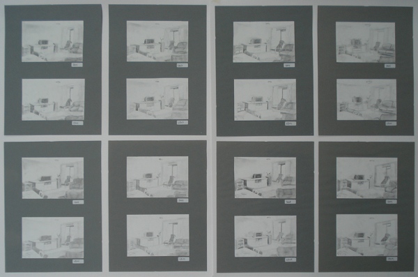 Blueprint of a livingroom (2010) Pencil on paper